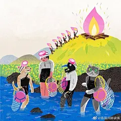 韩国插画师 Yeji Yun 有趣的灵魂插画设计作品现居首尔，卡通有趣，充满活力。插画师树袋熊的插画精选超话#插画师树袋熊# ​​​​