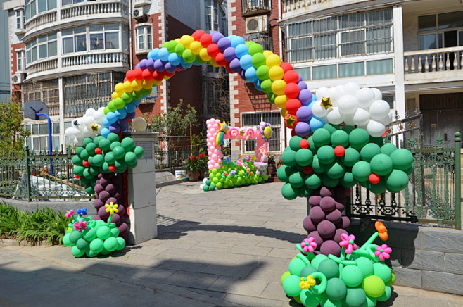天和气球装饰 个人家庭小孩生日主题场景布...