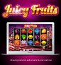Game Juicy Fruits : Drawing elements and screens for slot machine