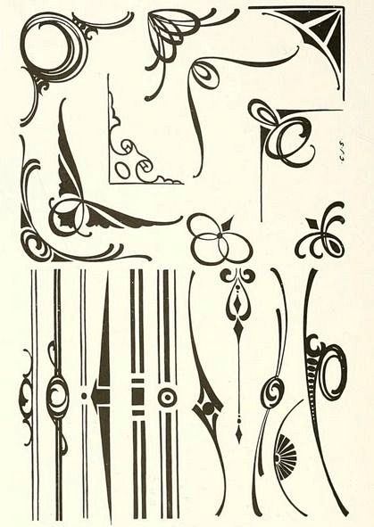 Art nouveau borders ...