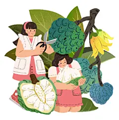 创意手绘水果丰收桃子西瓜草莓荔枝水果包装设计插画ai矢量素材-淘宝网