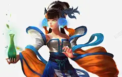 仙女魔法手绘人物