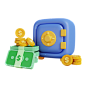 Money Locker 3D Illustration