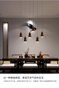新中式吊灯创意胡桃木轻奢茶室吧台餐厅灯设计师风格简约北欧灯具-tmall.com天猫