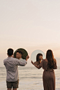 Sunset and Mirrors at Nyanyi Beach Bali - The Wedding Notebook
