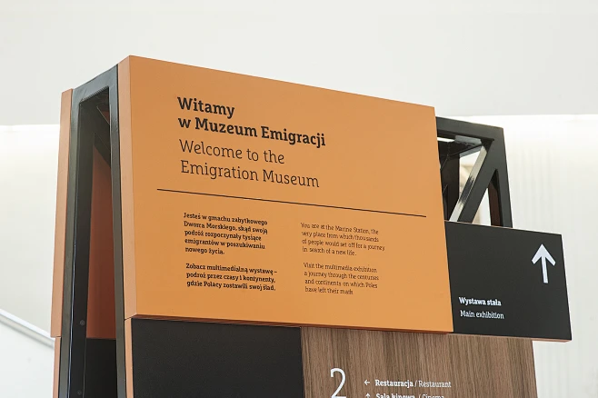 Wayfinding elements in Emigration Museum, Gdynia : The history of ...
