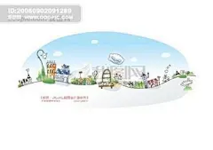 手绘城市风景建筑_好搜图片