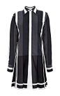 Paneled Silk Shirtdress by Thom Browne Now Available on Moda Operandi