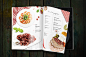 Design menu for restaurant (2 versions) in progress : Design for restaurant menu in progress. Two versions of design