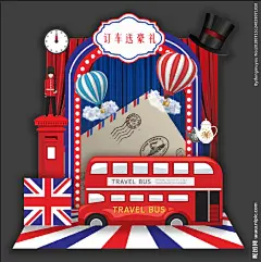 礼品堆头图片,礼品堆头模板下载,热气球 英伦风 米字旗 伦敦 巴士,礼品堆头设计素材,昵图网：图片共享和图片交易中心