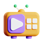 Television Ads 3D Icon