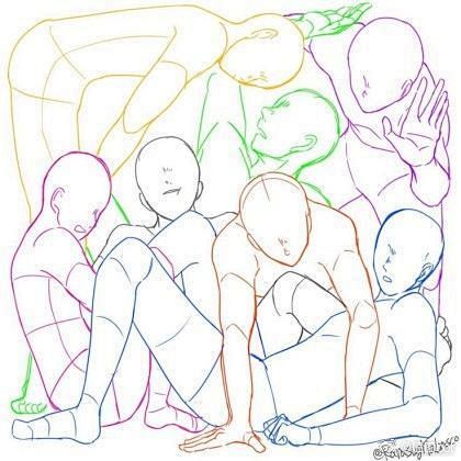 多人构图参考_漫画吧_百度贴吧 _美宣 ...