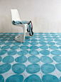 blue cement tiles