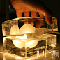 JULY就来 设计师款现代简约北欧宜家 创意台灯水晶冰块台灯
