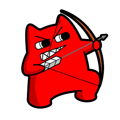 #魔鬼猫表情-奥运系列# #全身# #道具# #射箭# #魔性# #斗图# #zombiescat# #动漫# #S25-3#
