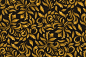 华丽金色植物花纹矢量图设计素材