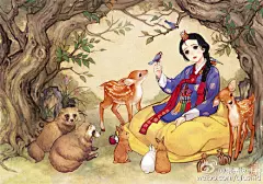 韩国艺术家Nayoung Wooh将最受人们喜爱的迪斯尼童话故事用传统韩国动漫艺术的风格描绘出来。该系列插画被取名为《童话》。PS终于知道为什么世界的都是韩国的了。 #求是爱设计#