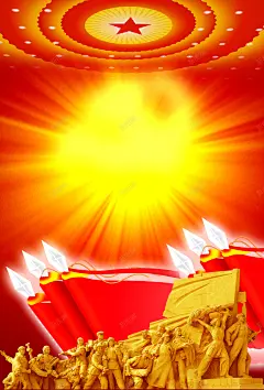 八一建军节晚会版画宣传海报背景素材高清素材 设计图片 页面网页 平面电商 创意素材