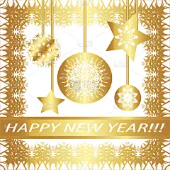 新年前夕,贺卡,黑色,黄金,式样,华丽的,高雅,图像,复古,庆祝