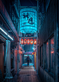 日式风街头夜景图图片