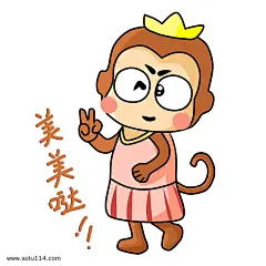 猴子手绘卡通插画