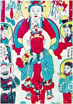 45关公和观音-武强年画