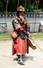 Korean scale armour. Joseon period. (replica) 조선시대 무관의 무장 재현.  두석린갑 착용.
