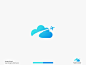 Plane Cloud Logo Design cloud service cloud server blue blue logo clou