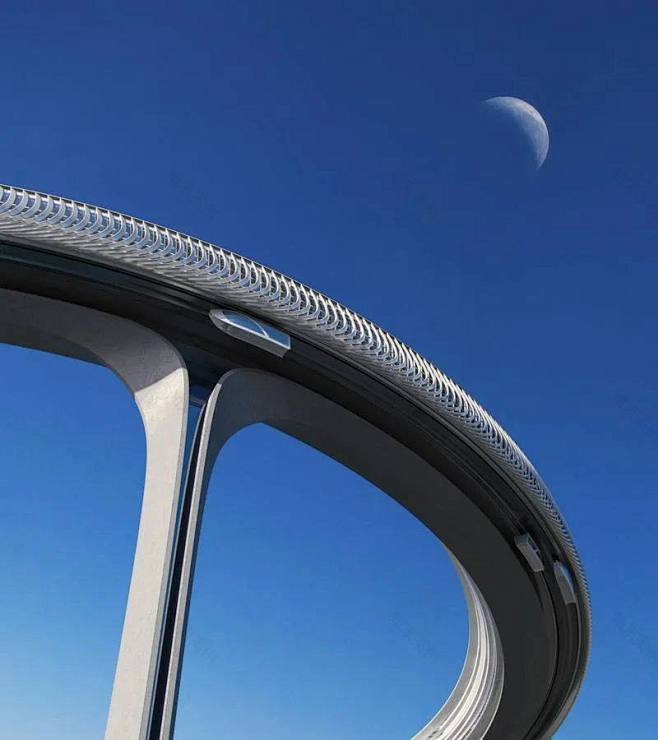 迪拜建筑师设计了「高空大圆环」，脑洞大到...