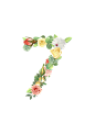 花卉数字高清PNG免抠图 Floral Numbers #1451980