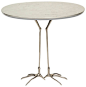 'Traccia' Siver Leaf Bird Leg Table by Meret Oppenheim: 