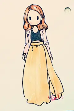 Fashion diary 手账简笔画 
#手绘##简笔画##时尚插画# 
工具:马克笔 樱花针管笔 
By: 岩启Mango 
曾用名：Yanqi
