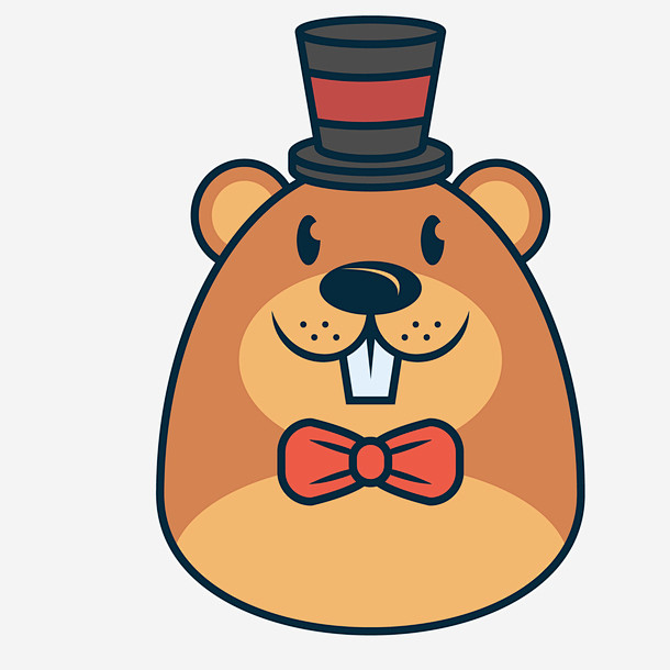 卡通土拨鼠动物设计