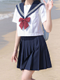 水手服校服衬衫短袖水手服套装