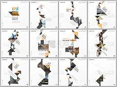 小册子,三角形,极简构图,商务,几何形状,计划书,传单,博客,目录,模板