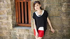 173_小清新美女 户外写真高清桌面壁纸