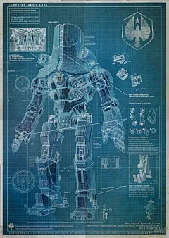 俄罗斯版“贼鸥”机甲战士设计蓝图

名称：Cherno Alpha（切尔诺-阿尔法）
身高：84米
体重：6912吨
准乘人员：2人
面世日期：2018年4月
投放战场：俄罗斯-远东战区

　　由于所处纬度较高，俄罗斯在太平洋沿岸港口除了符拉迪沃斯托克之外，很少有不冻港。因此该款机甲战士为了防止低温海水对性能发挥不利，在关节设计上遵循“简约不简单”的原则，简单的扳手式手掌、手臂存在多种操作方式，而最重要的头部也有厚厚的装甲保护，颇为与众不同。另外，这款战士在脚后跟处有明显的马刺式设计，具体用途暂不明确。