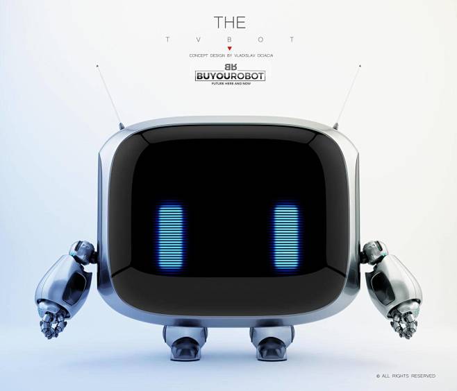可爱tv电视机器人概念设计工业设计产品设计普象网