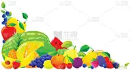 五颜六色的水果角落