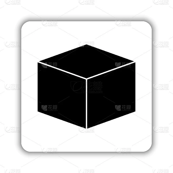 盒子-黑色矢量图标素材-花瓣网