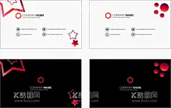 红黑名片  - 源文件下载【酷图网】红黑名片,红黑,红色,黑色,名片,元素,素材,背景,简约,高大上,高端,极简