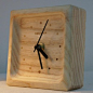 本来设计beladesign 原木设计 时尚创意台钟 
