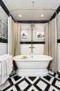 Luxurious bathtub in white bathroom: 