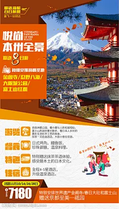 日本本州旅游海报