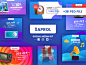 渐变风格广告banner板式设计素材 Saprol Social Media Kit :