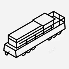 货物列车铁路运输装运图标 平面电商 创意素材