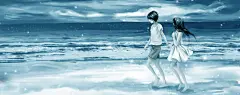 海边浪漫情侣桌面图片壁纸#采集大赛#