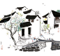 中国古风水墨柳树柳枝PNG免抠透明图片 后期美化背景装饰设计素材 (381)