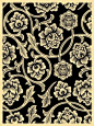OBEY - Black Flower Vine Screen Print by Shepard Fairey: 
