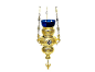 Lamps & Chalices :: Byzantine oil lamps :: Byzantine Rosette Oil lamp with enamel plaquette -